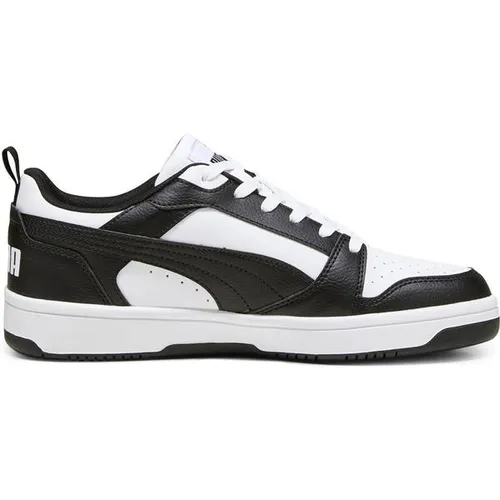 PUMA Rebound V6 Low Unisex Sneaker - Puma White/Puma Black, 48 EU - Herren-Sneaker mit stylischem Design und komfortabler Passform, ideal für Freizeit und Sport.