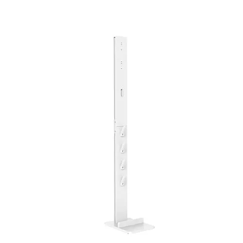conecto SA-CC50879 Staubsauger Standfuß - Ersatzteile für Staubsauger, stabiler Aluminium Standfuß in elegantem Weiß mit Kabelmanagement und Silikonpolstern für optimalen Schutz und Ordnung.