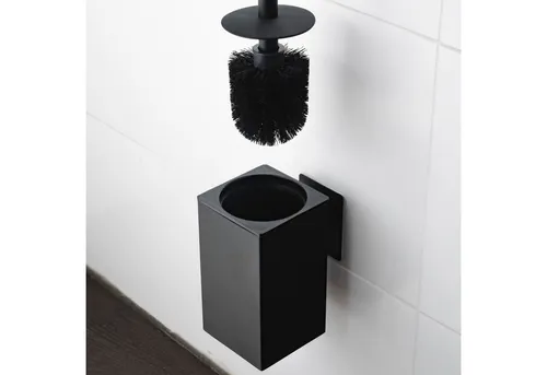 ELMOWO Premium Edelstahl Klobürste – Selbstklebender Halter für Wandmontage (schwarz) - Modernes Design und einfache Montage: Der selbstklebende Klobürstenhalter bietet starken Halt ohne Bohren und passt perfekt in jedes Badezimmer. Ideal für glatte Flächen und hygienische Aufbewahrung.