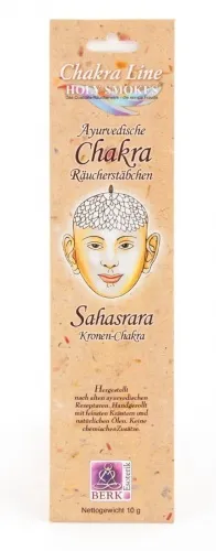 Holy Smokes, Chakra Line, Kronen-Chakra, 10 g, ayurvedische Räucherstäbchen