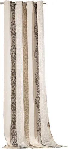 Weckbrodt Barock Vorhang mit Ösen, blickdicht in beige von Weckbrodt
