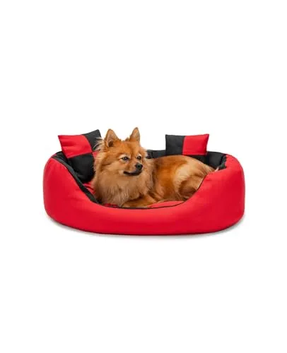 lionto Tierkissen 4-in-1 Hundebett - Tierbetten: Vielseitiges Hundebett mit wendbarem Design für 4 Looks, ideal für gemütliche Nächte und Spielspaß, einfach zu reinigen.