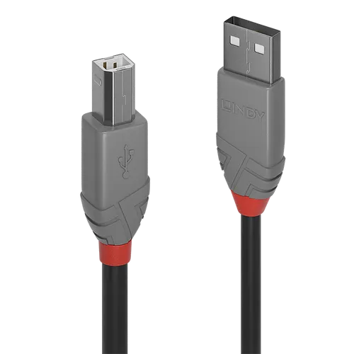 Lindy 3m USB 2.0 Typ A an B Kabel, Anthra Line USB Typ A Stecker an B Stecker (36674)