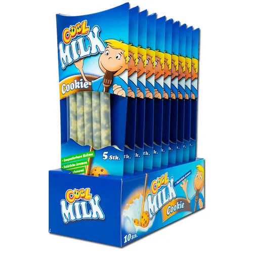  Cool Milk, Milch-Trinkhalme Cookie-Geschmack, 10 Packungen 29,80€/1kg