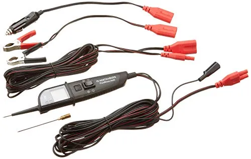 HERTH+BUSS ELPARTS Spannungsprüfer 95980781 - Sonstige Messgeräte mit beleuchteter LCD-Anzeige und integrierter Arbeitsleuchte, ideal für präzise Spannungsmessungen bis 24 V.