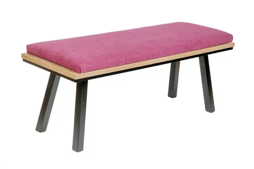 kundler home Sitzbank 'Die Elegante', Essbank, Bank gepolstert L:125cm, Füße massiv, 2er Bank, ideal als Flurbank oder Bank im Esszimmer