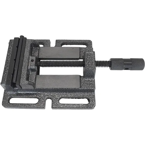 Berger & Schröter 824472 Maschinenschraubstock - Schraubstock mit 100mm Backenbreite und 75mm Spannweite, ideal für präzises Spannen durch fein geschliffene, gehärtete Backen.