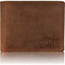 Geldbörse Geldbeutel Portemonnaie Büffelleder RFID Vollleder Herren Börse Leder - Braun