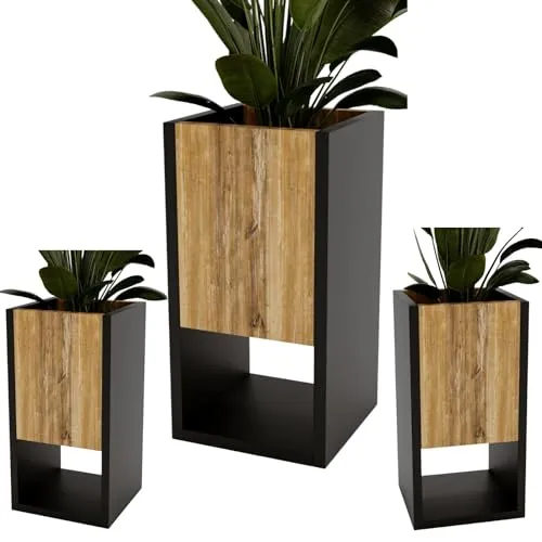 CraftPAK Blumenständer für Innenräume aus altem Holz von CraftPAK