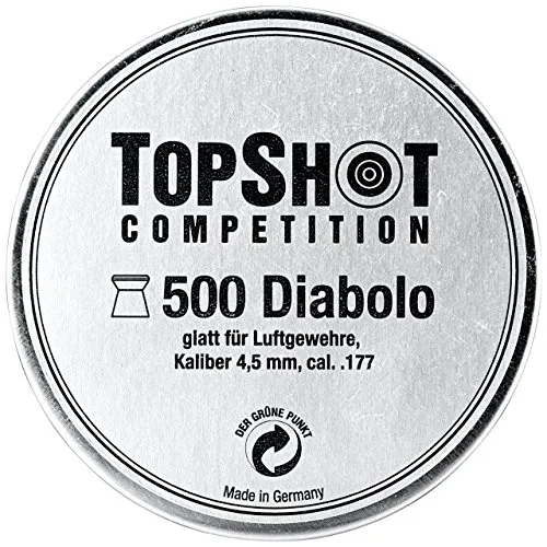 TOPSHOT Competition Diabolos glatt Kaliber 4,5 mm - 500 Stück