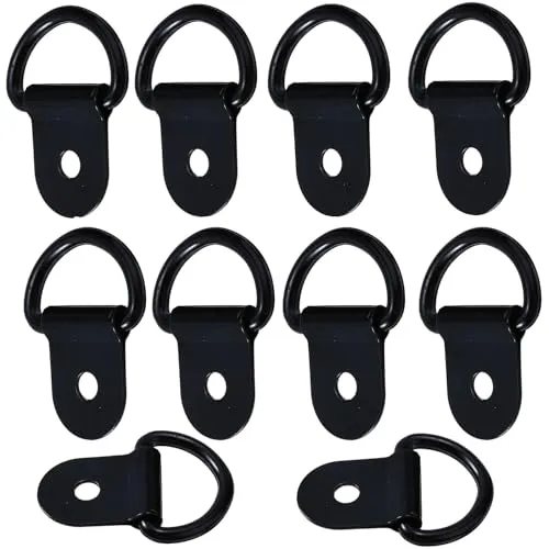 LiJuanWang D Zurröse Ring,10 Stück Aufbauring Zurröse,36x25mm D Aufbauring Zurröse,Edelstahl Haken Zurring Zurrmulden Gurthalter,Aufbauzurrösen Zurring Ringe für fLKW PKW Trucks Boots Kajak Anhängern