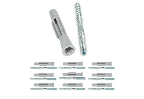 tecuro Stockschraube Stockschraube M8 / M10 - Stahl verzinkt, mit Universal Hohlraumdübel