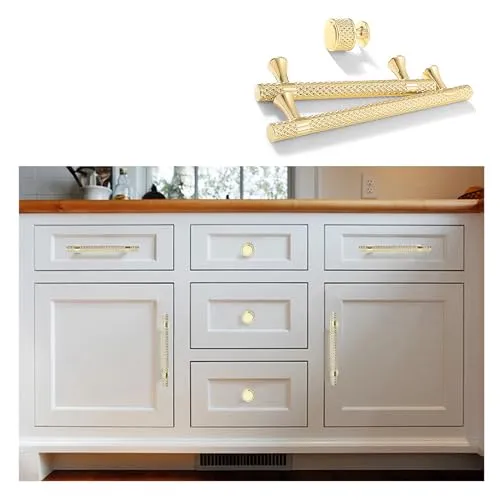 YNDD 6 Stück Möbelgriffe Gold 96mm Lochabstand, Schrankgriffe Goldene Küchengriffe, Moderne Schubladengriffe Zinklegierung Türgriffe Küche Griffe für Küchenschränke Kommode