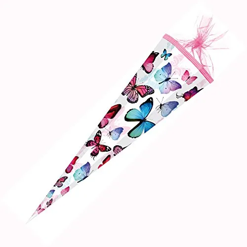 Nestler 6857796 Schultüte Schmetterling, 85 cm 6-eckig