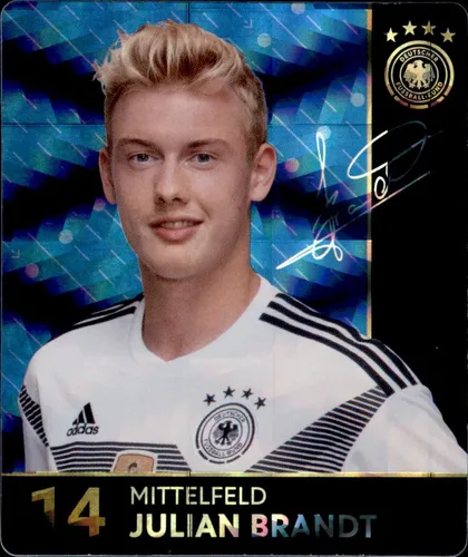 REWE Sammelkarte 14 - Julian Brandt GLITZER - REWE WM18 Sammelkarte