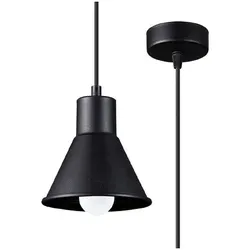 Lampa wisząca TALEJA 1 czarna E27 - Moderne Hängeleuchte - Stilvolle Hängeleuchte aus Stahl mit 1 E27 LED-Lampe, ideal für moderne Innenräume. Hohe Flexibilität in der Lichtrichtung und 5 Jahre Herstellergarantie.