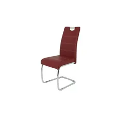 Kunstleder-Schwingstuhl Flavio, rot - Stühle - Schwingstühle - Hochwertiger Kunstleder-Schwingstuhl in modernem Rot, ideal für stilvolle Akzente in Ihrem Wohnraum. Maße: B: 42 cm, H: 98 cm, T: 57 cm.
