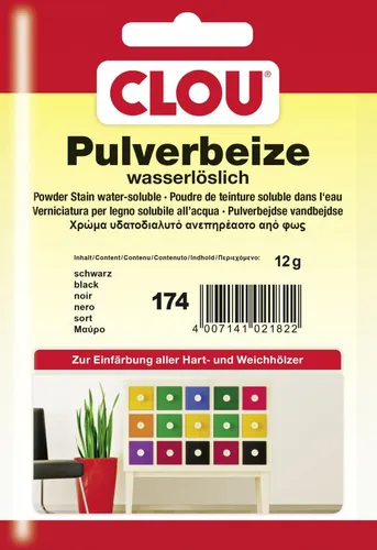 Clou Pulverbeize 12 g schwarz