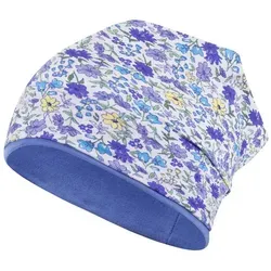 Smarilla Jerseymütze Übergangsmütze Mädchenmütze Baumwolle blau|gelb 54-56