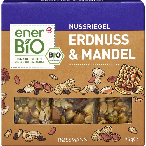 enerBiO Nussriegel Erdnuss & Mandel