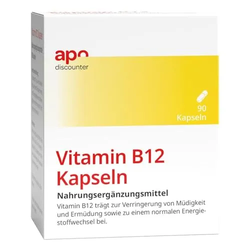 apodiscounter Vitamin B12 Kapseln hochdosiert (1x 90 stk)