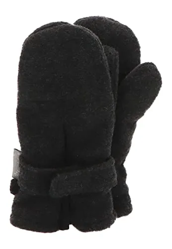 Sterntaler Fäustling mit Daumen, aus Microfleece mit Klettverschluss, gefüttert - unisex Accessoires für Babys & Kleinkinder - weich, warm und bequem - anthrazit melange, Gr. 2
