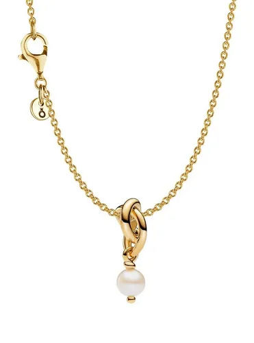 Pandora Kette mit Perl-Charm Ewigkeitssymbol Goldfarben