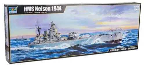 Trumpeter 1/200 HMS Nelson 1944, Mehrfarbig - Wasserfahrzeug-Modellbausätze, detailgetreues Plastikmodell für anspruchsvolle Modellbauer und Sammler