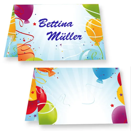 Tischkarten Kindergeburtstag 25 Stück Platzkarten für Kinder