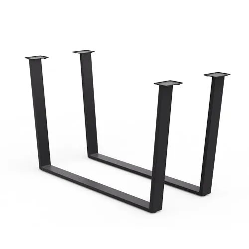blumfeldt Ayr Tischbeine Metall Schwarz – Stabile Stahl-Tischbeine für Esszimmer und Industriebereich - Möbelfüße aus robustem Metall, 43 cm hoch und ideal für industrielle und minimalistische Räume. Bieten hervorragende Stabilität und eine moderne Ästhetik.