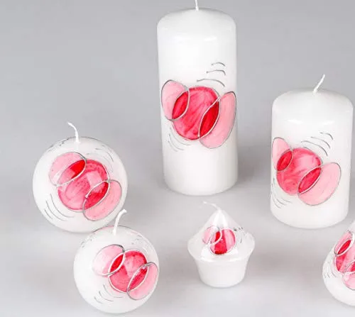 formano Stumpen Kerze Swing rosa Wachs Wachskerze Größe rd. 7x11cm