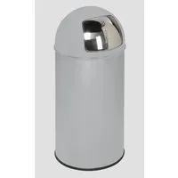 PROREGAL Klassischer Abfallsammler 35 Liter mit Einwurfklappe - Effizienter Abfallsammler für Innenräume, aus hochwertigem verzinktem Stahl. Robuste Konstruktion und platzsparendes Design ideal für Büros und Geschäfte.