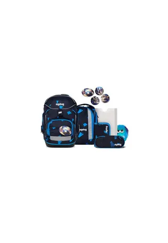 ergobag Schulranzen pack Set Bundle (7-tlg.) mit verstellbarem Brustgurt - Der ergobag pack vereint ergonomische Innovation mit coolen Designs. Mit einem anpassbaren System für optimalen Tragekomfort und individuellen Kletties wird jeder Schulweg zum Abenteuer.
