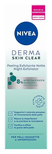 Nivea Derma Skin Clear Peeling Esfoliante Notte 40ML