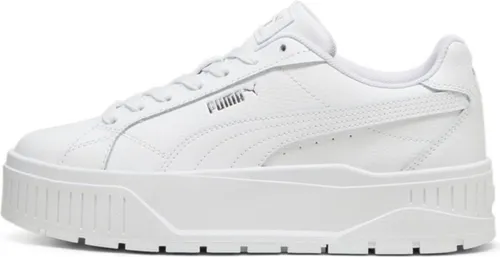 PUMA Karmen II L Damen Sneaker Weiß 38 - Stylische Sneaker mit markanter Plateausohle und SoftFoam+-Einlegesohle für optimalen Komfort. Ideal für Freizeit und Abenteuer, vereinen sie trendiges Design und Bequemlichkeit.