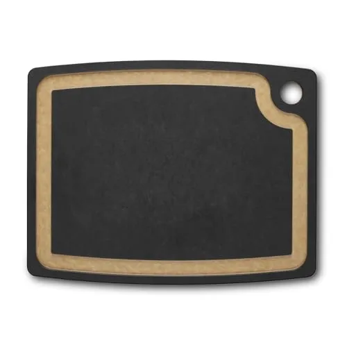 Victorinox Schneidebrett, Gourmet Serie, Cutting Board M 36.8 x, 28.6 x, 0.9, Saftrille, Klingenschonend, Spülmaschinengeeignet, Schwarz