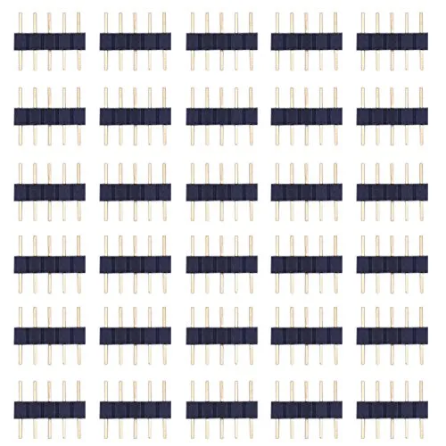 LITAELEK 30pcs RGBW LED Streifen Verbinder 5-polig LED Strip Connector LED Controller Steckverbinder LED Stripe Schnellverbinder Anschluss Stecker Adapter für RGBW 5050 LED Band Leiste, Schwarz