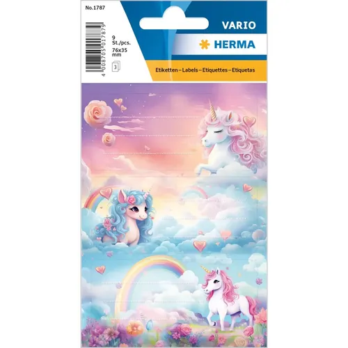 Herma SCHULETIKETTEN VARIO HAPPY UNICORNS