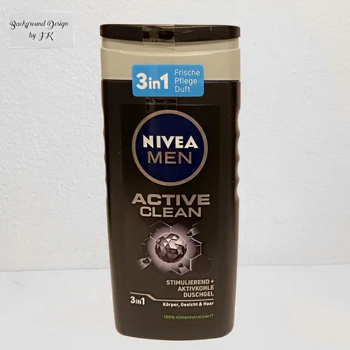 250ml Nivea Men DEEP Active Clean Aktivkohle Pflegedusche Körper Gesicht Haar