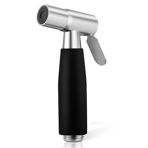Mornwaen Handbrausekopf für Bidet, rostfreier Stahl, muslimischer Duschkopf für Toilette, verstellbarer Druckstrahl-Sprayer für weibliche Hygiene und Haustierbad, Reinigung von Stoffwindeln für