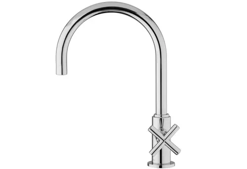 PaulGurkes Standventil PG52T7 - Massives Messing-Standventil, hochwertig verchromt und mit keramischen Dichtungen, ideal für Waschbecken mit variabler Lochgröße. Schwenkbarer Auslauf für flexiblen Wasseranschluss.