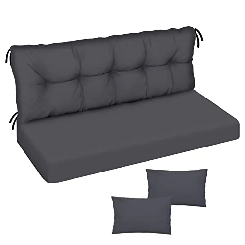Gartenbankauflage für Hollywoodschaukel 100x50 cm – Komfortables Sitzkissen Set