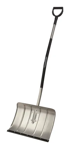 Freund 2000528 Ergo Aluminium-Schneeschieber - 50 cm Blattmaß, ergonomischer Stiel mit D-Griff und leiser Thermoflex Kunststoffkante