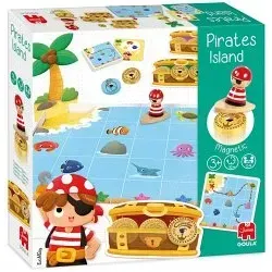 Goula 53169 - Pirates Island: Spannendes Legespiel für kleine Piraten - Gesellschaftsspiel, bei dem Kinder strategisch denken müssen, um als Erster 3 Goldmünzen zu sammeln.