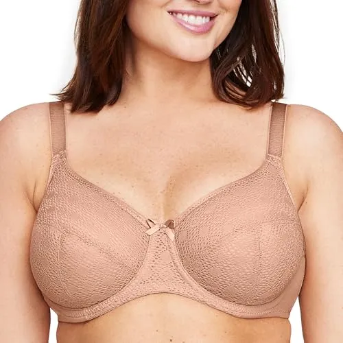 Glamorise Women's Lace Comfort Wonderwire Bra #9855