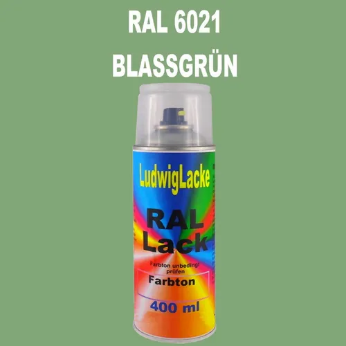 Ral Spraydose Seidenmatt 6021 Blassgrün 400ml  auch Ral Töne wählbar Rallack