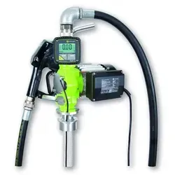 Flügelzellenpumpe TECPUMP 600 AC FMT 3 - 55 l/min - Sonstige Elektroinstallationsartikel, selbstansaugend mit integriertem Heberschutz und elektronischem Durchflussmesser für präzises Zapfen von Diesel und Heizöl.