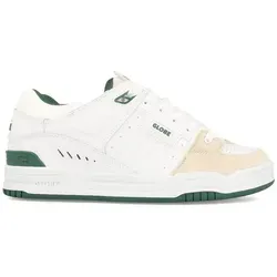 Globe Fusion Herren White Green Sneaker - Sneaker für Herren, robuster Skateschuh mit verstärkter Ollie-Zone und optimalem Halt – ideal für intensives Skateboarding und maximalen Komfort.