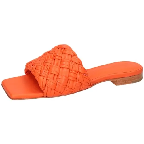 Melvin & Hamilton Pantoletten Damen Eglantine 1 Orange 37 - Pantoletten für Damen, handgefertigt aus hochwertigem Leder für besonderen Tragekomfort und stilvolles Design.