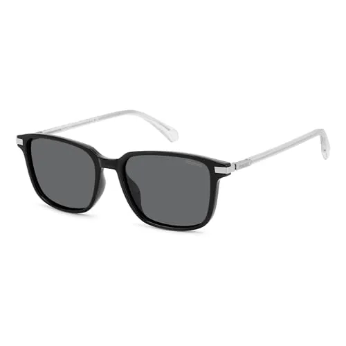 Polaroid PLD 4169/G/S/X Herren-Sonnenbrille - Sonnenbrille für Herren mit eckigem Design und schwarzem Kunststoff-Gestell, ideal für stilvolle Looks und optimalen UV-Schutz.